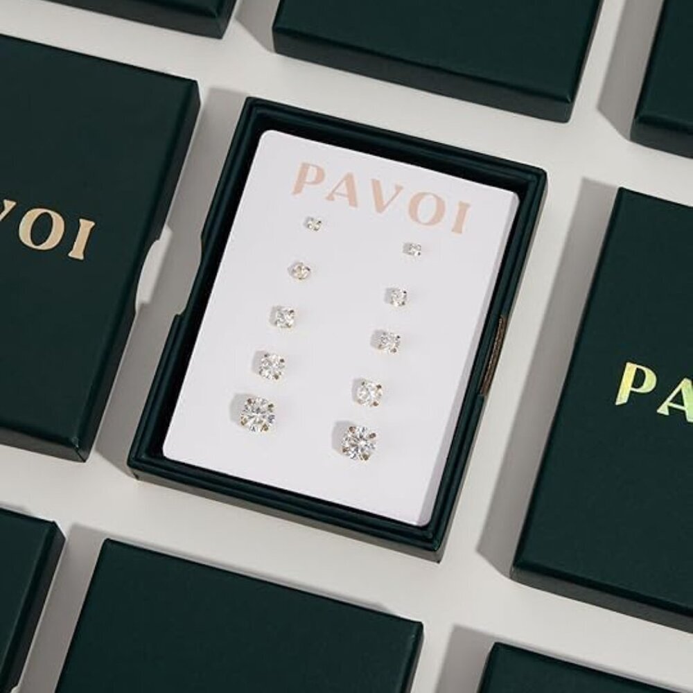 Yellow Gold Green Cz Stackable Ring - image 6